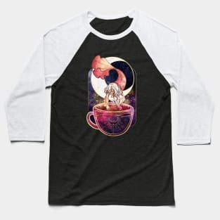Mermaid Teacup - Celestial Moon Mermaid Baseball T-Shirt